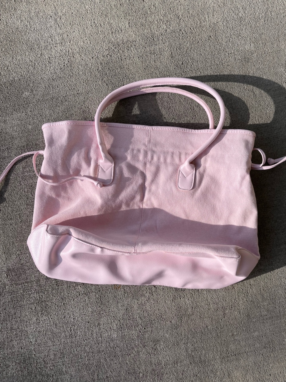Vintage 90s Ralph Lauren blush baby pink tote bag purse shoulder bag Y2K satchel - Picture 7 of 9